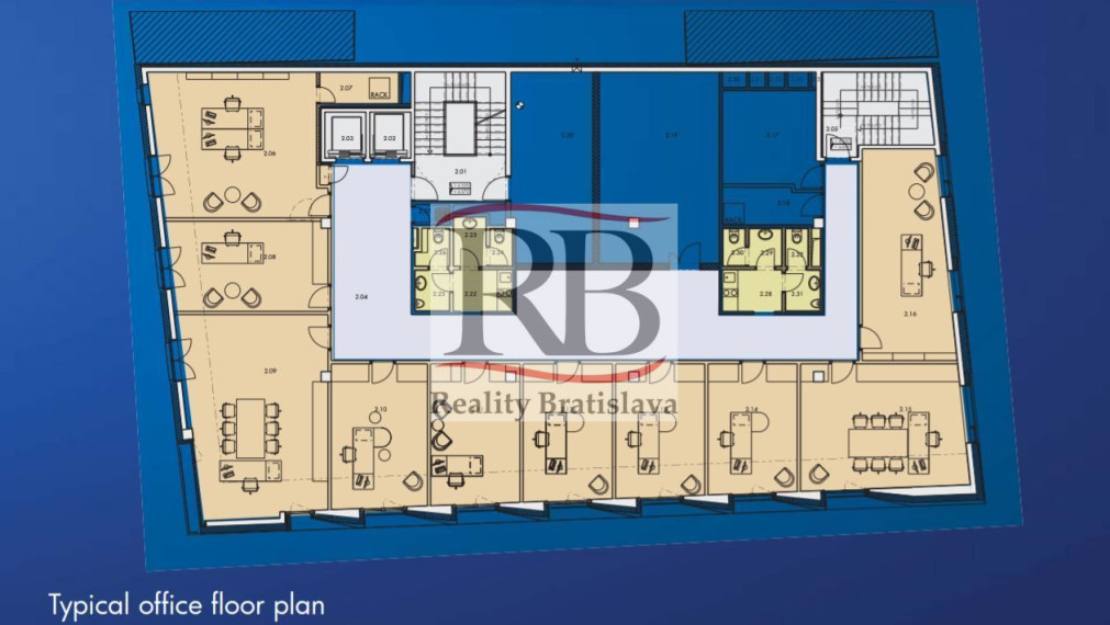 Nová kanc. priestory v centre, výborná dostupnosť, 800 m2