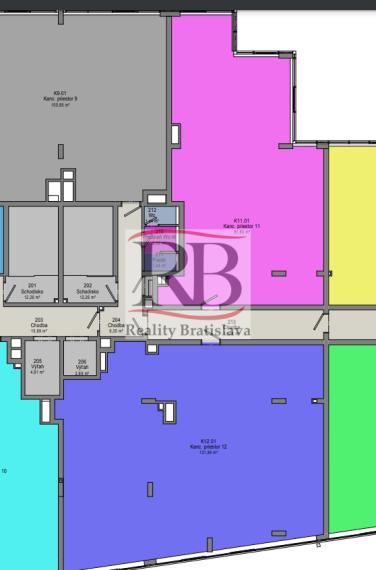 Kancelársko-obchodný priestor v novostavbe Perla Ružinova, 131,03m2