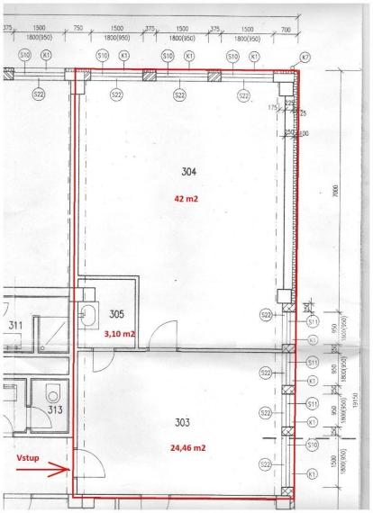 67,5 m2 Administratívne priestory na PRENÁJOM, Trenčín - centrum