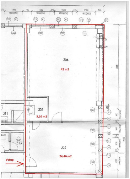 67,5 m2 Administratívne priestory na PRENÁJOM, Trenčín - centrum