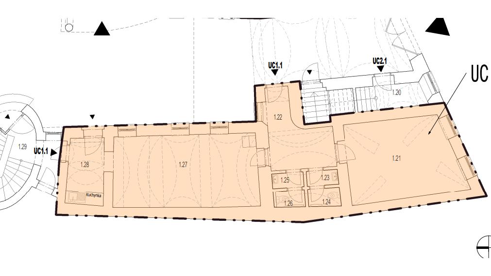 Obchodno-kancelársky priestor na prízemí, s vlastným vstupom 79,15m2 v centre na Panenskej ulici - Staré Mesto TOP