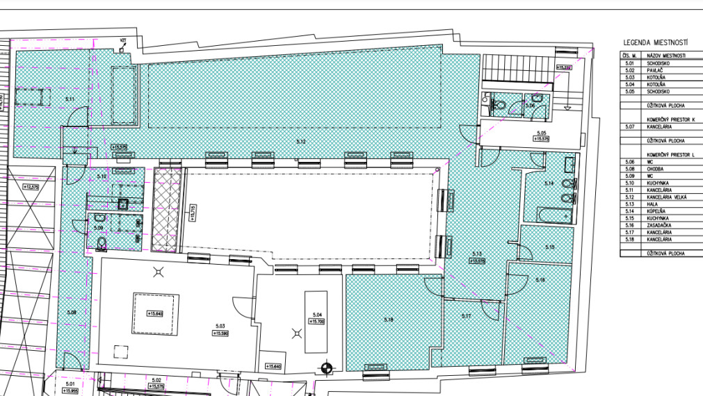 Kancelársky celok v reprezentatívnom historickom objekte v centre, 193,8 m2