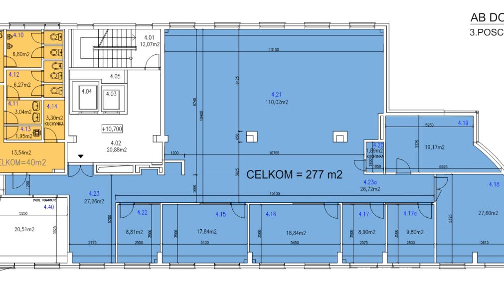 Ucelený, zariadený kancelársky celok, s možnosťou parkovania, 297 m2