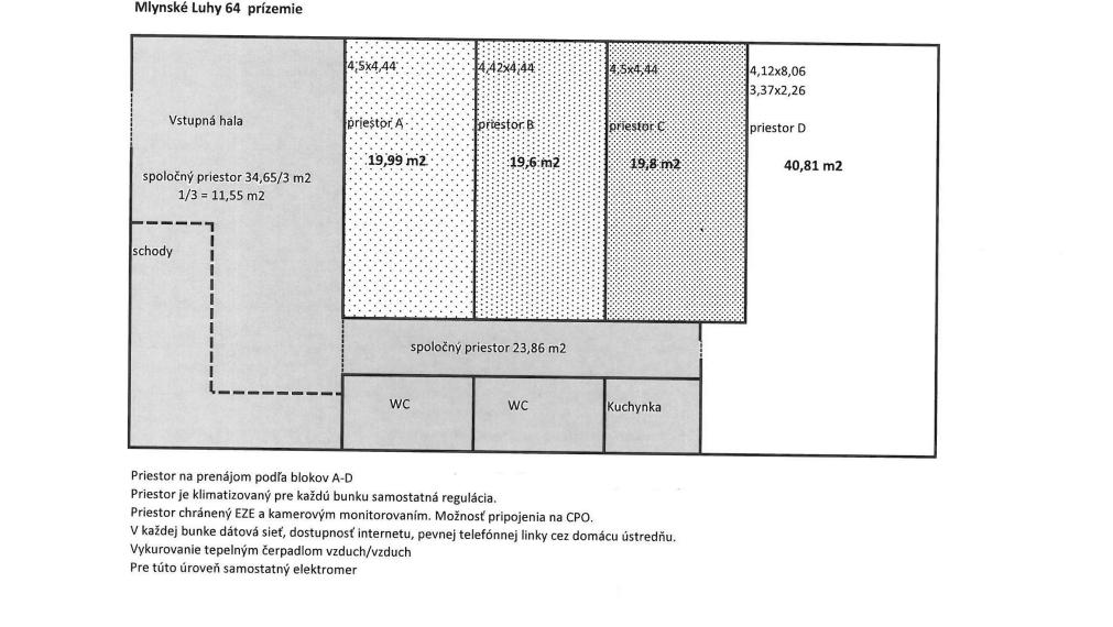 Kancelárie na prenájom - ul. Mlynské Luhy, Bratislava II TOP