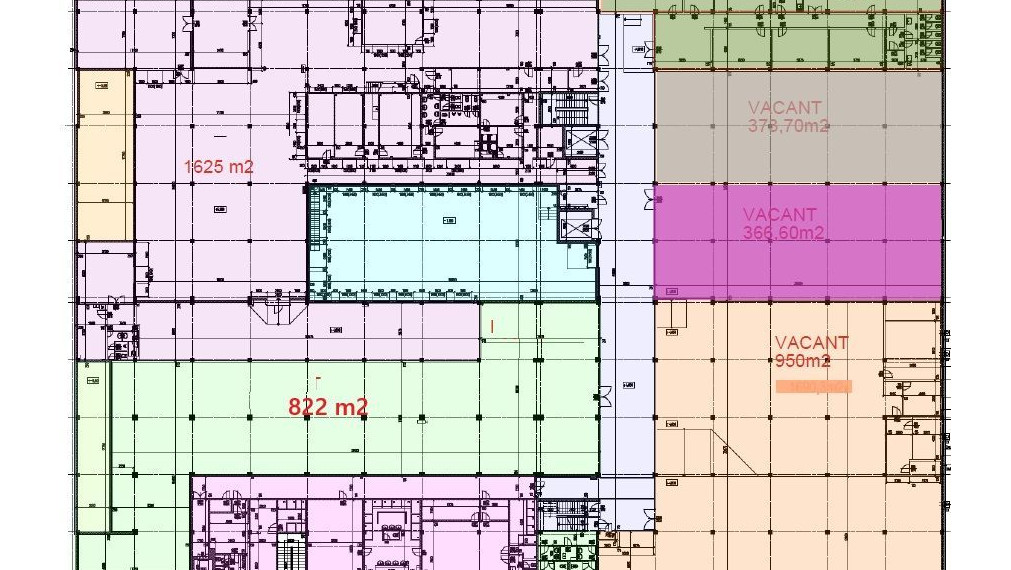 Sklad 366-950m2 na poschodí objektu na prenájom, nákladný výťah/nakladacia rampa, RAČA