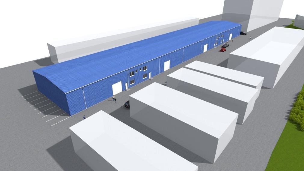 Výstavba skladových priestorov na kľúč, Bratislavská ulica, Trnava, 500-2400m2