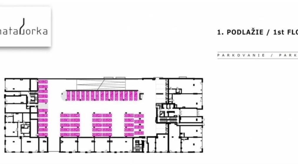 Na predaj vnútorné parkovacie státie o výmere 12 m2 v bytovom komplexe Matador 